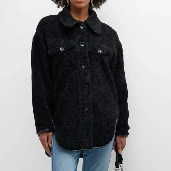Citizens of Humanity Black Oversized Sherpa Jacket NWT - Picture 1 of 10